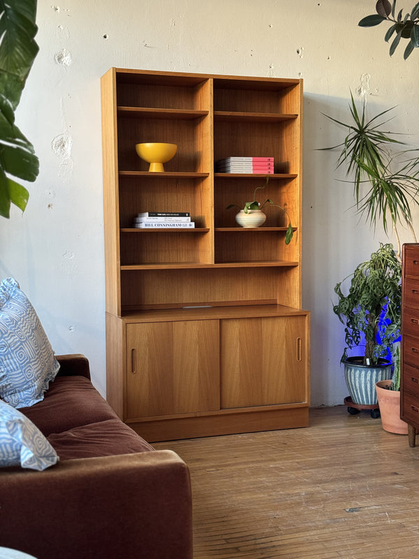 Danish bookshelf / wall unit in teak designed by Carlo Jensen