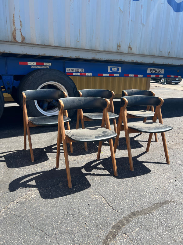 Set of 5 Teak Dining Chairs #1041-183