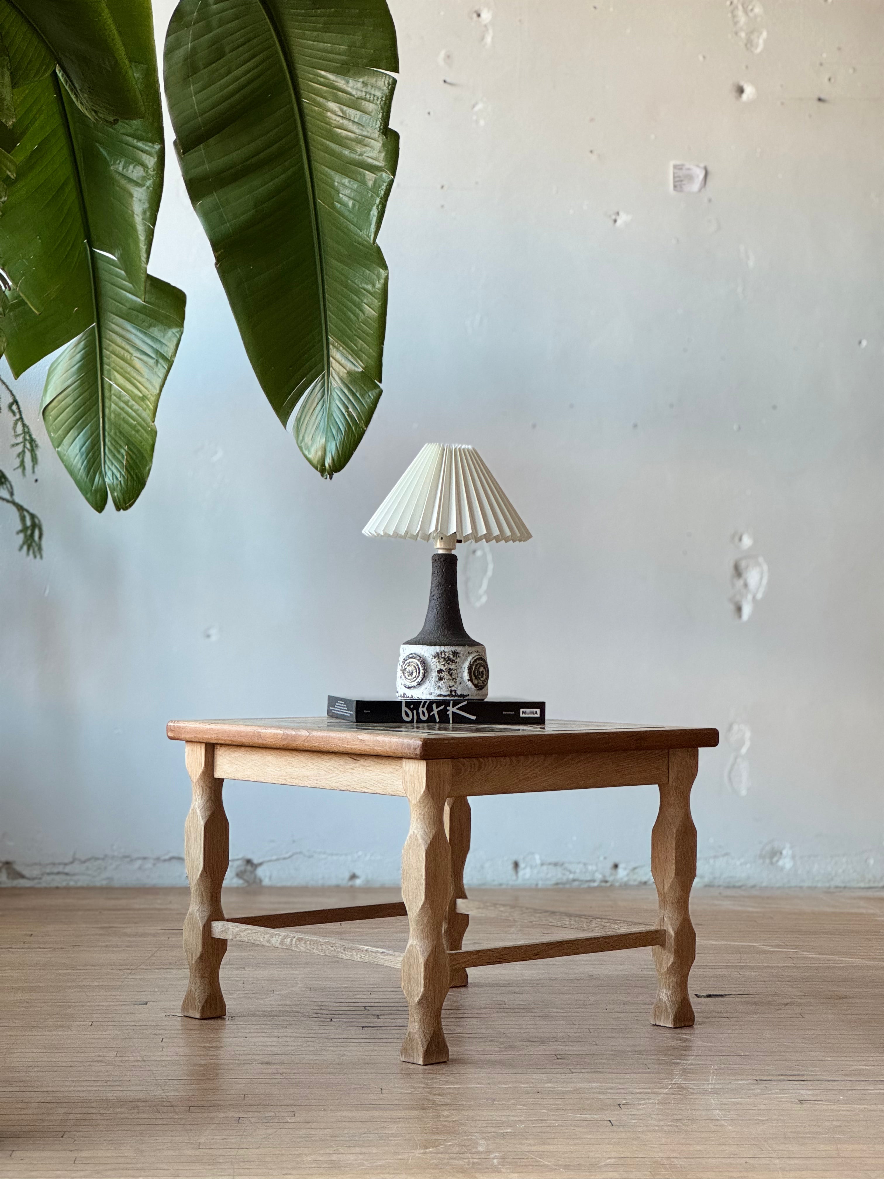 Danish Oak & Tile Side Tables by Henning Kjaernulf – Golden Age Design