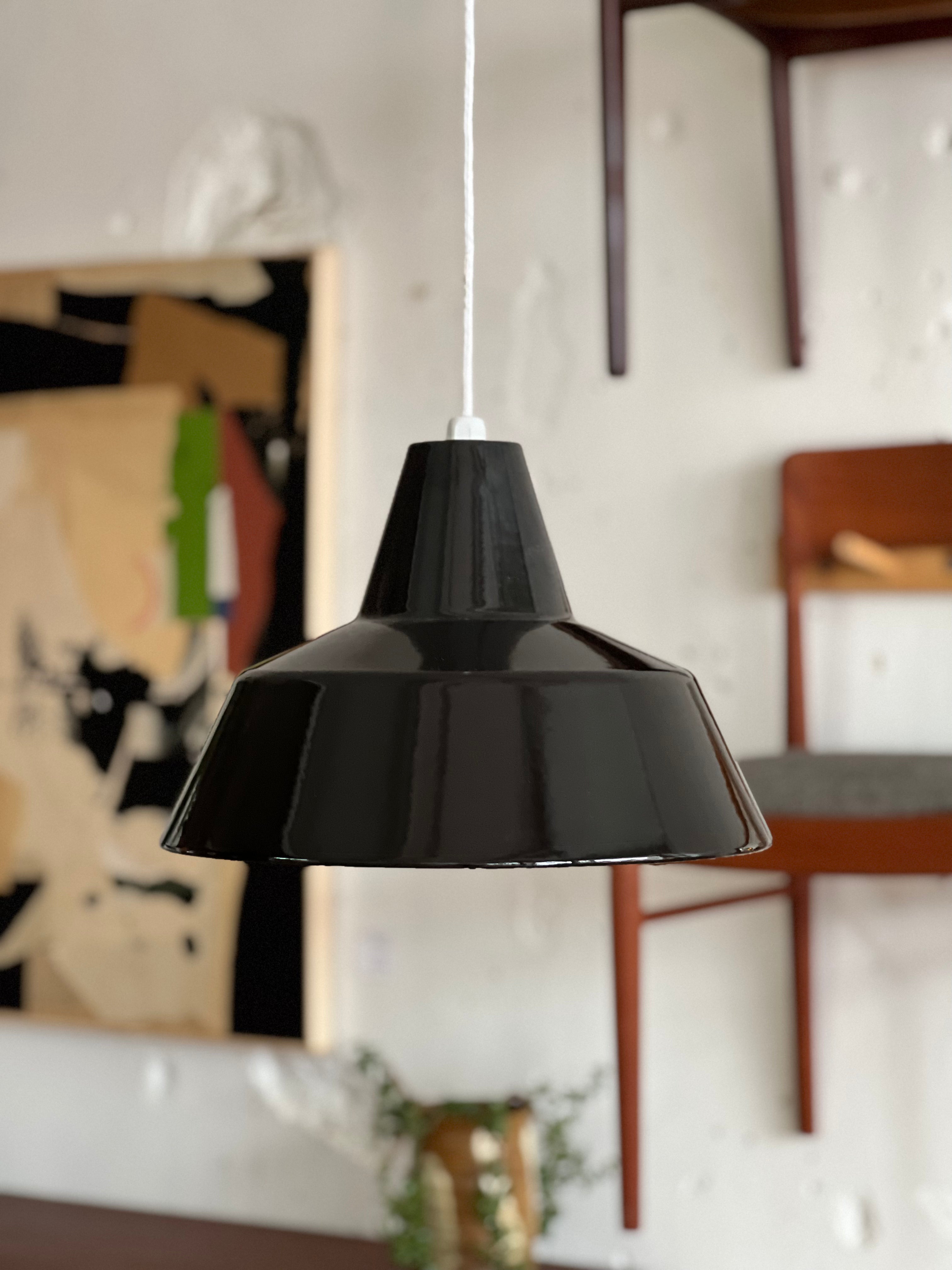 Danish Hanging Industrial Light by Louis Poulsen – Golden Age Design