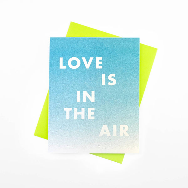 "Love is In the Air" Risograph Greeting Card