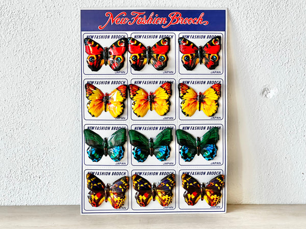 Set of 12 Butterfly Pin Badges
