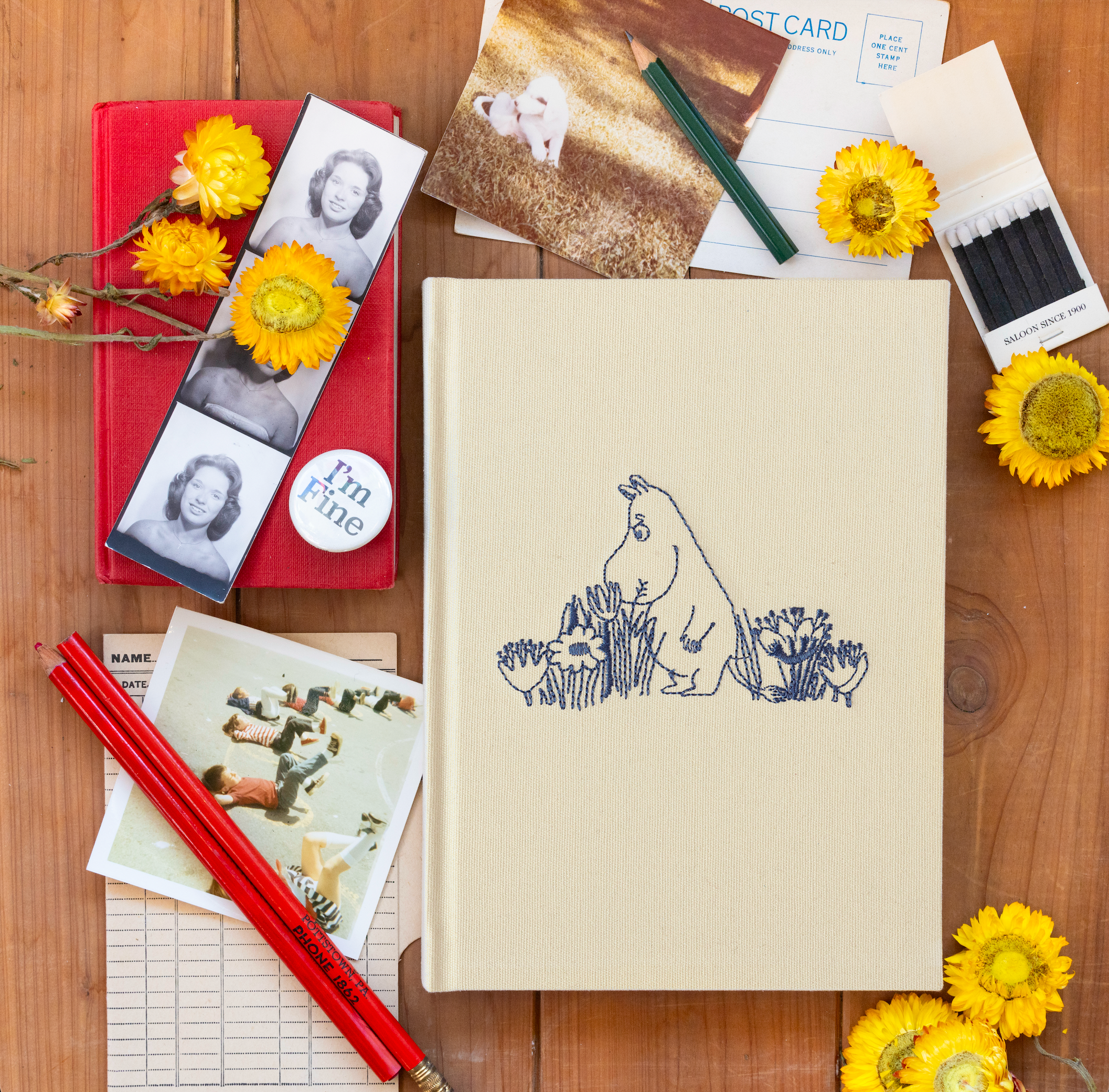 Moomin® - Moomintroll Garden Embroidered Journal