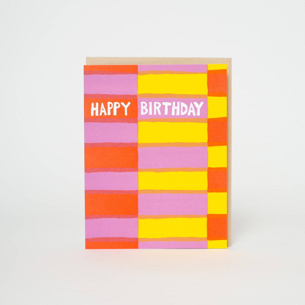 Birthday Fruit Stripe Greeting Card