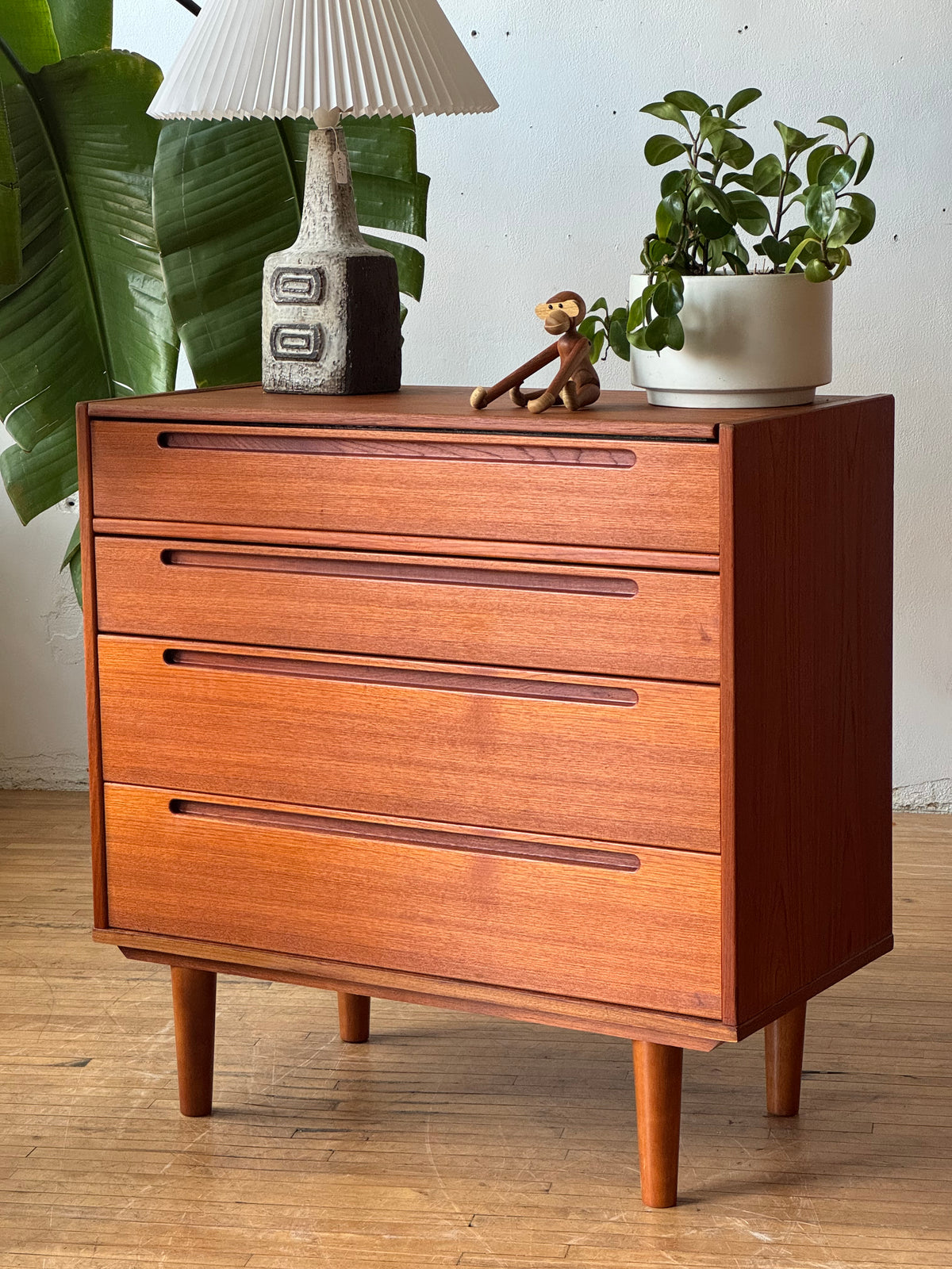 Danish Teak Chest of Drawers / Vanity by Nils Jonsson