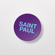 SAINT PAUL 1" Circle Pin: Purple & Blue
