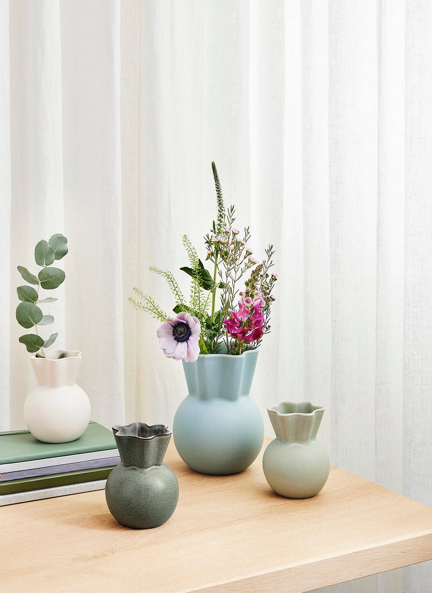 Svungen Top (Light Blue)