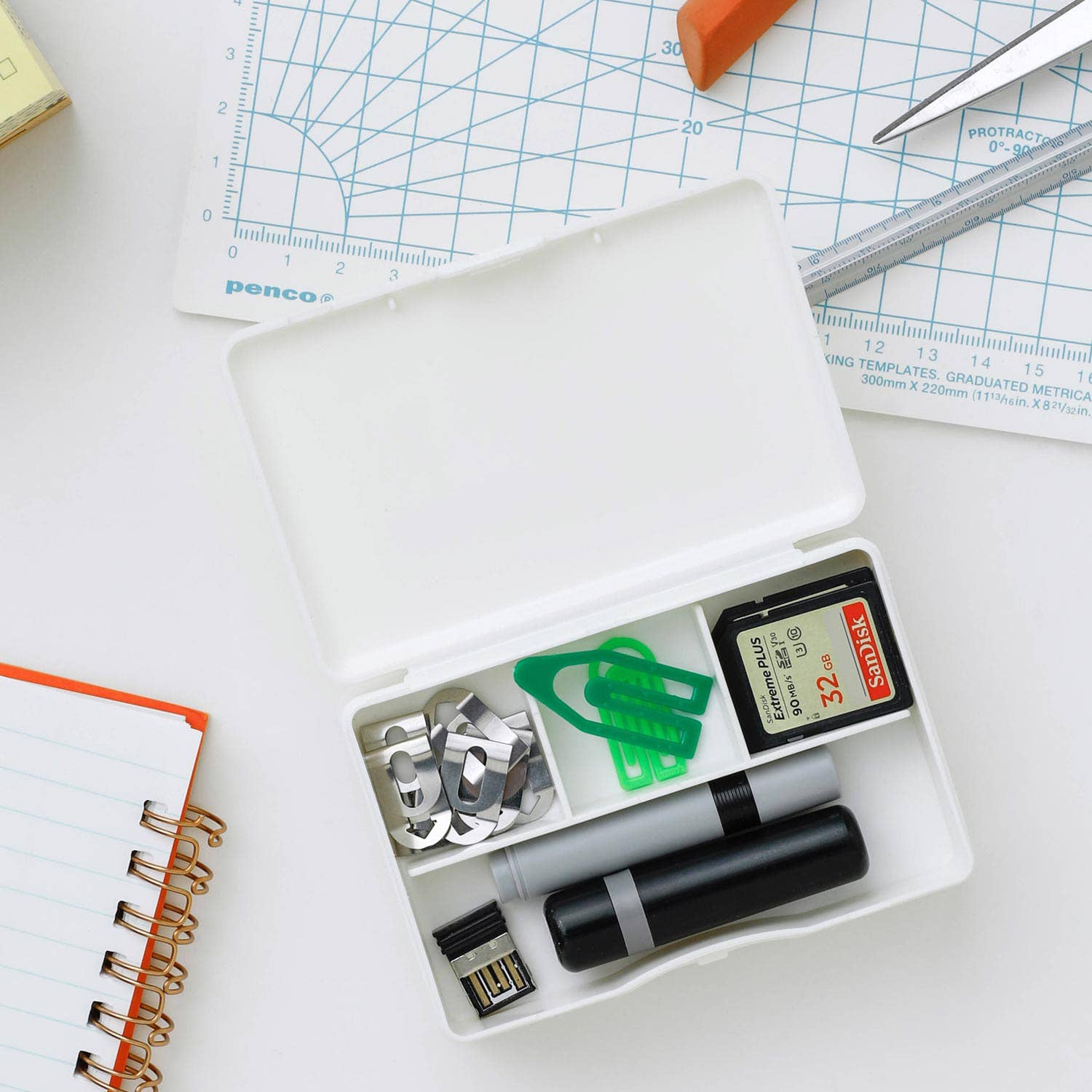 Small Double Sided Storage Container | Orange