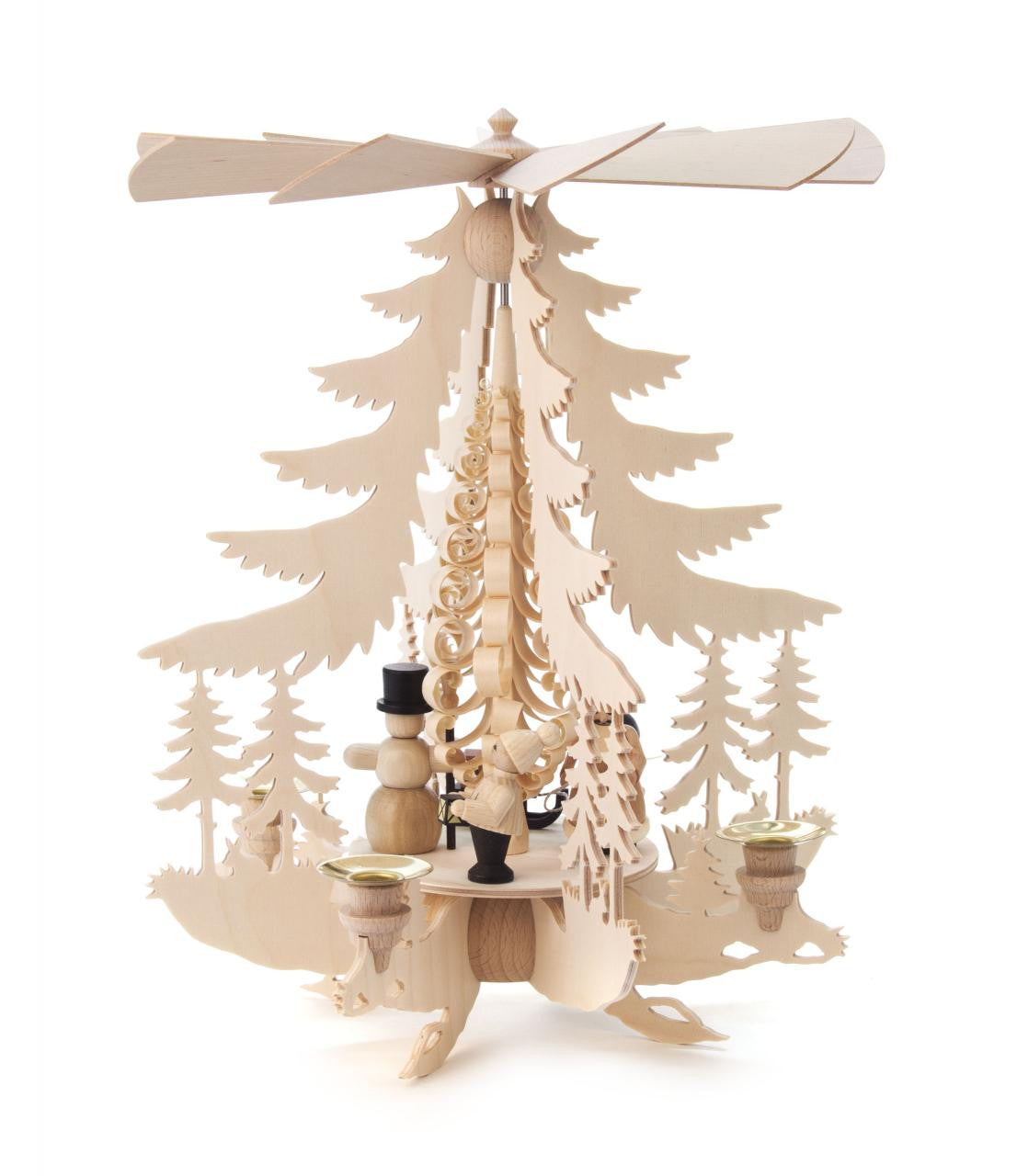 Walk in the Winter Forest Scene German Candle Pyramid
