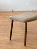 Danish Ottoman / Stool in Beige Shearling