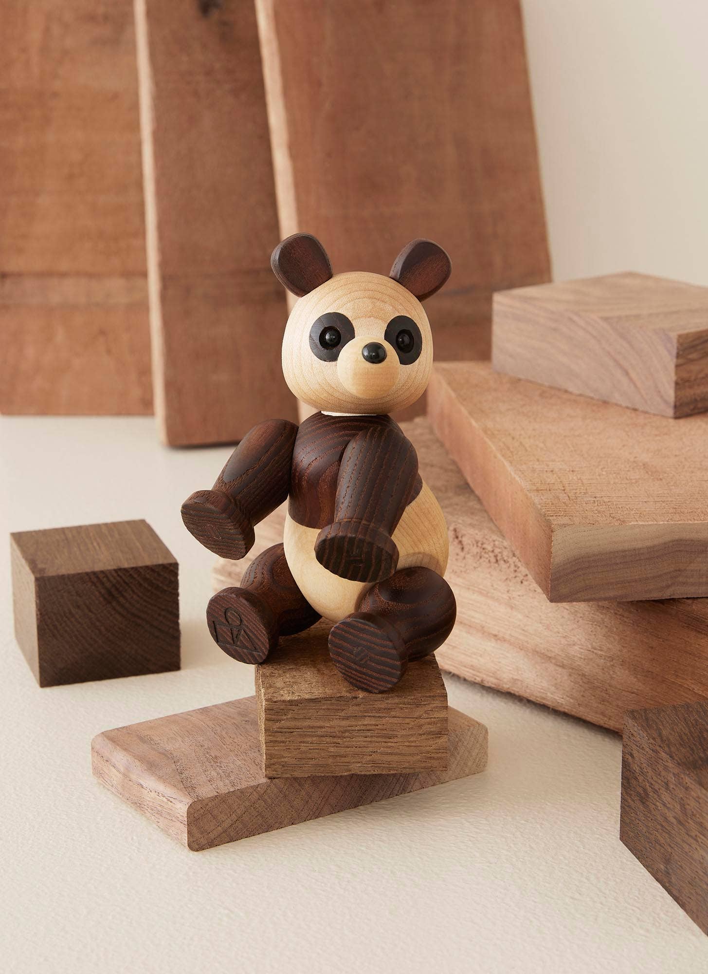 "Polly" Wooden Panda Figurine
