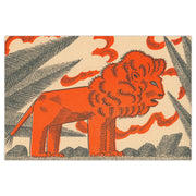 Postcard - vintage lion illustration