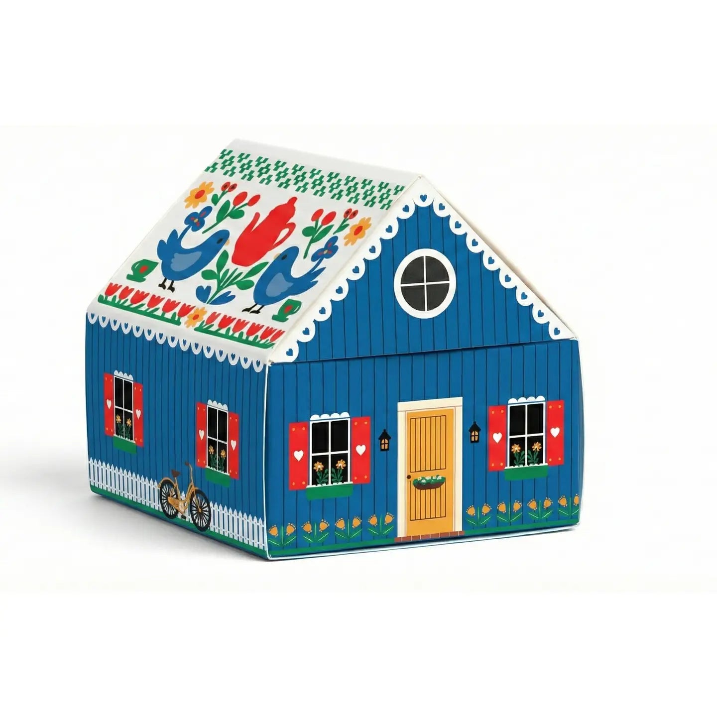 Swedish Matchbox Cottage: Yellow, Blue & Red