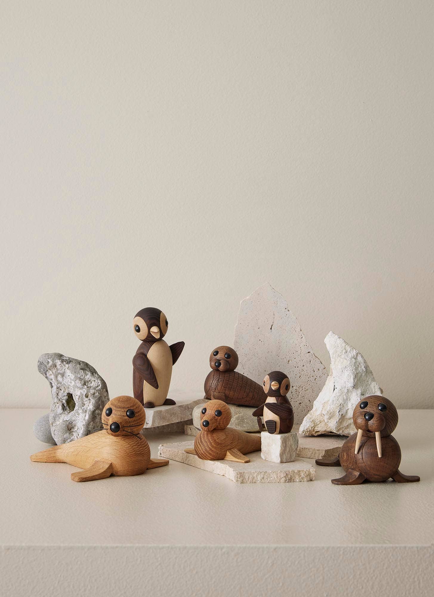 "Snow" Wooden Penguin Figurine