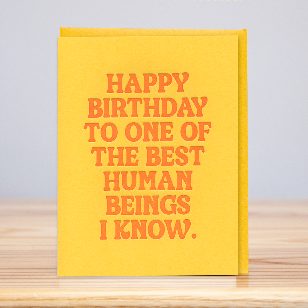 Best Human Beings Birthday Card