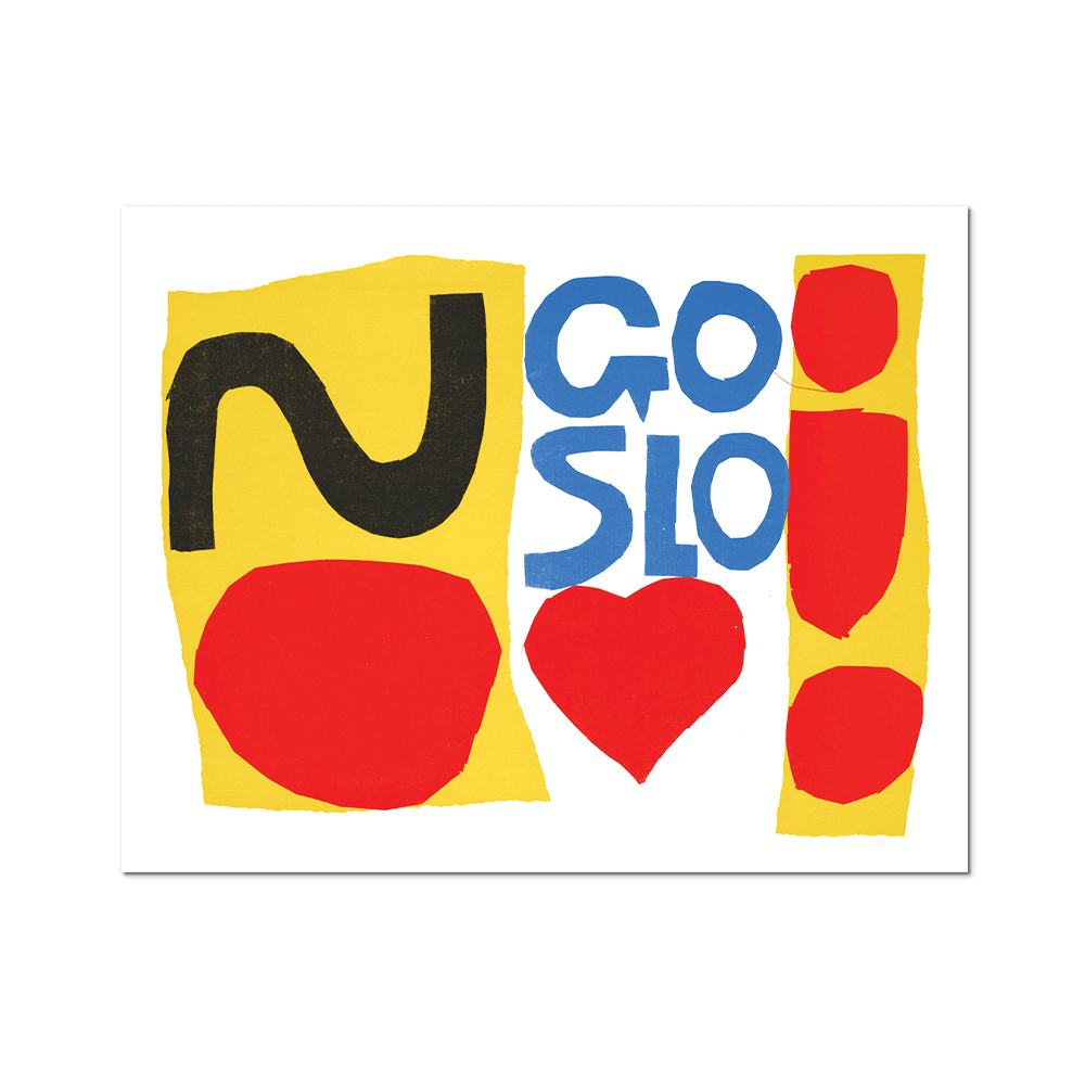 Go Slo by Corita Kent Sticker