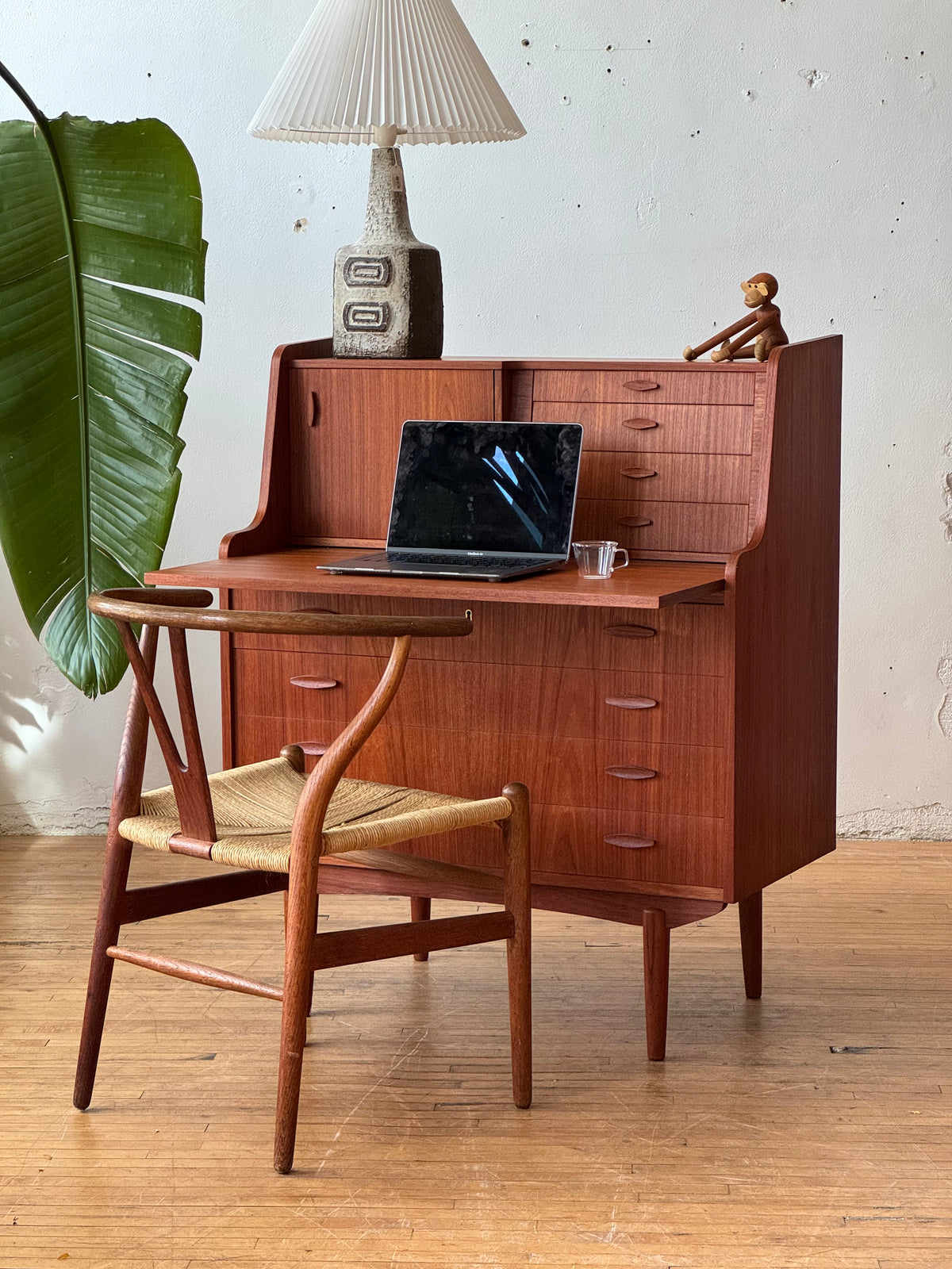 Danish Secretary Desk / vanity in Teak #3329