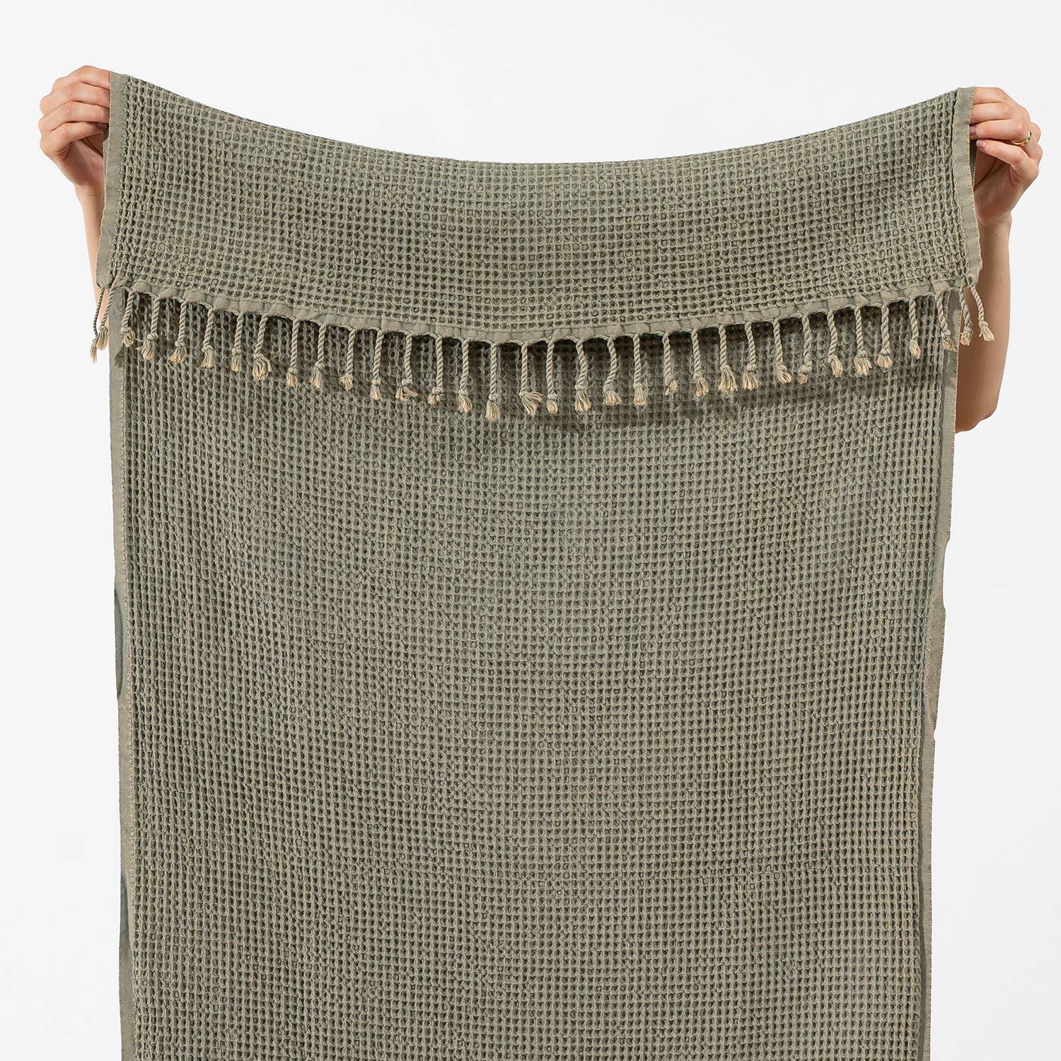 Stonewashed Waffle Beach Towel Turkish Hamam Fouta Vintage