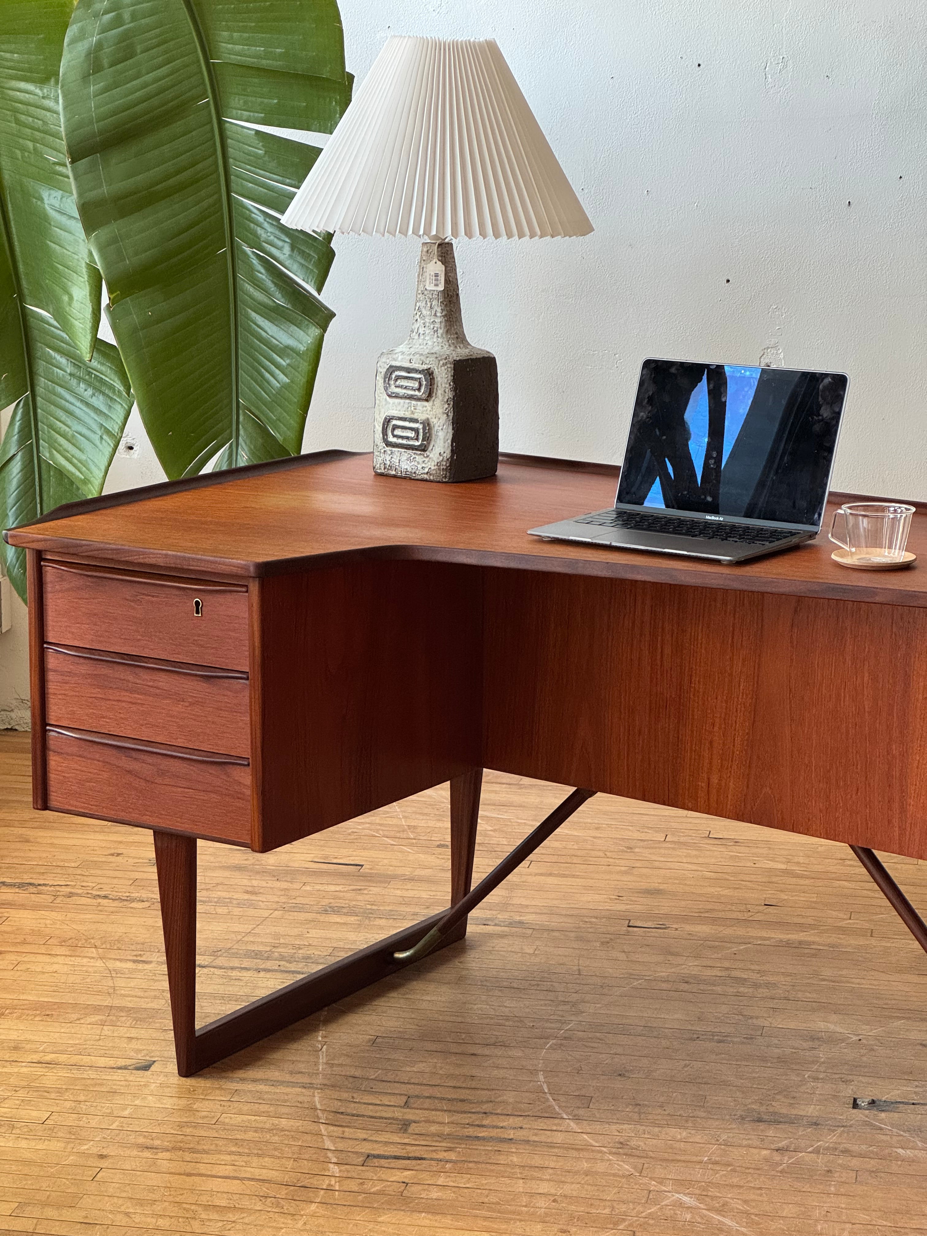 Danish Desk In Teak Designed by Peter Lovig Nielsen