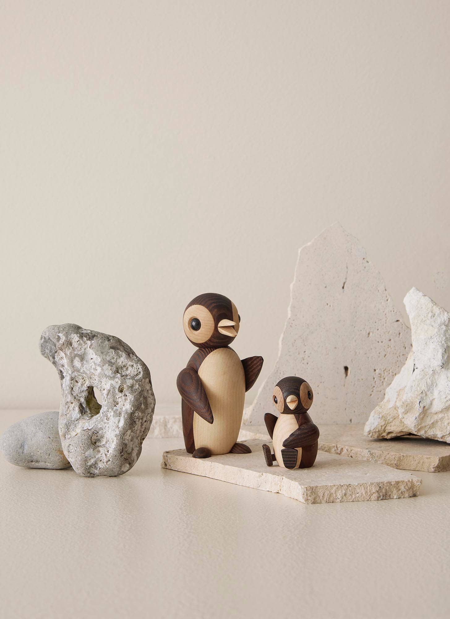 "Snow" Wooden Penguin Figurine