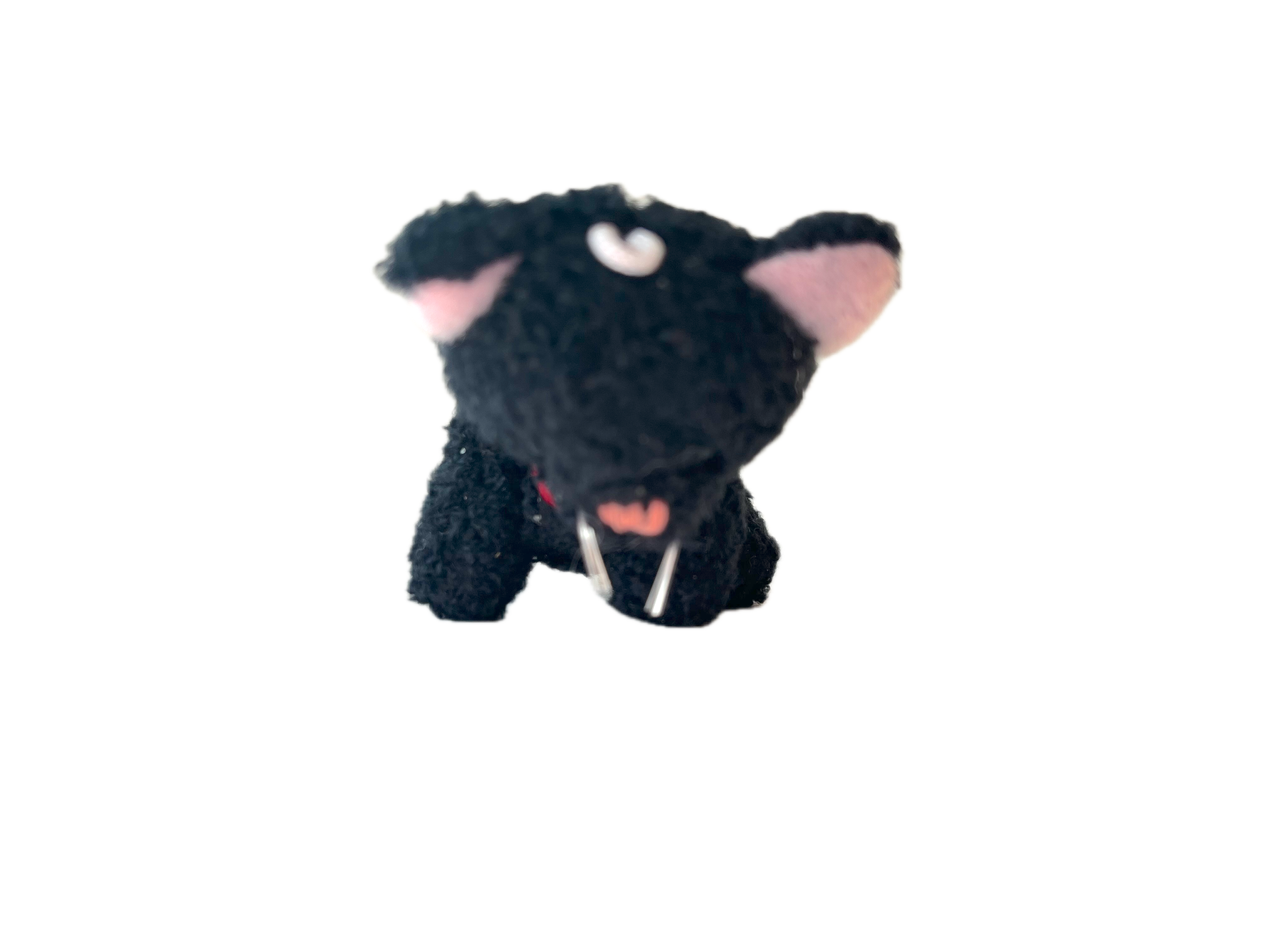 Mini Black Plush Kitty Cat