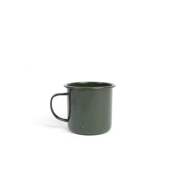 Stinson Enamelware 12 oz Mug: Forest Green Speckle