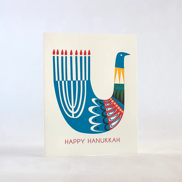 Happy Hanukkah Bird Card
