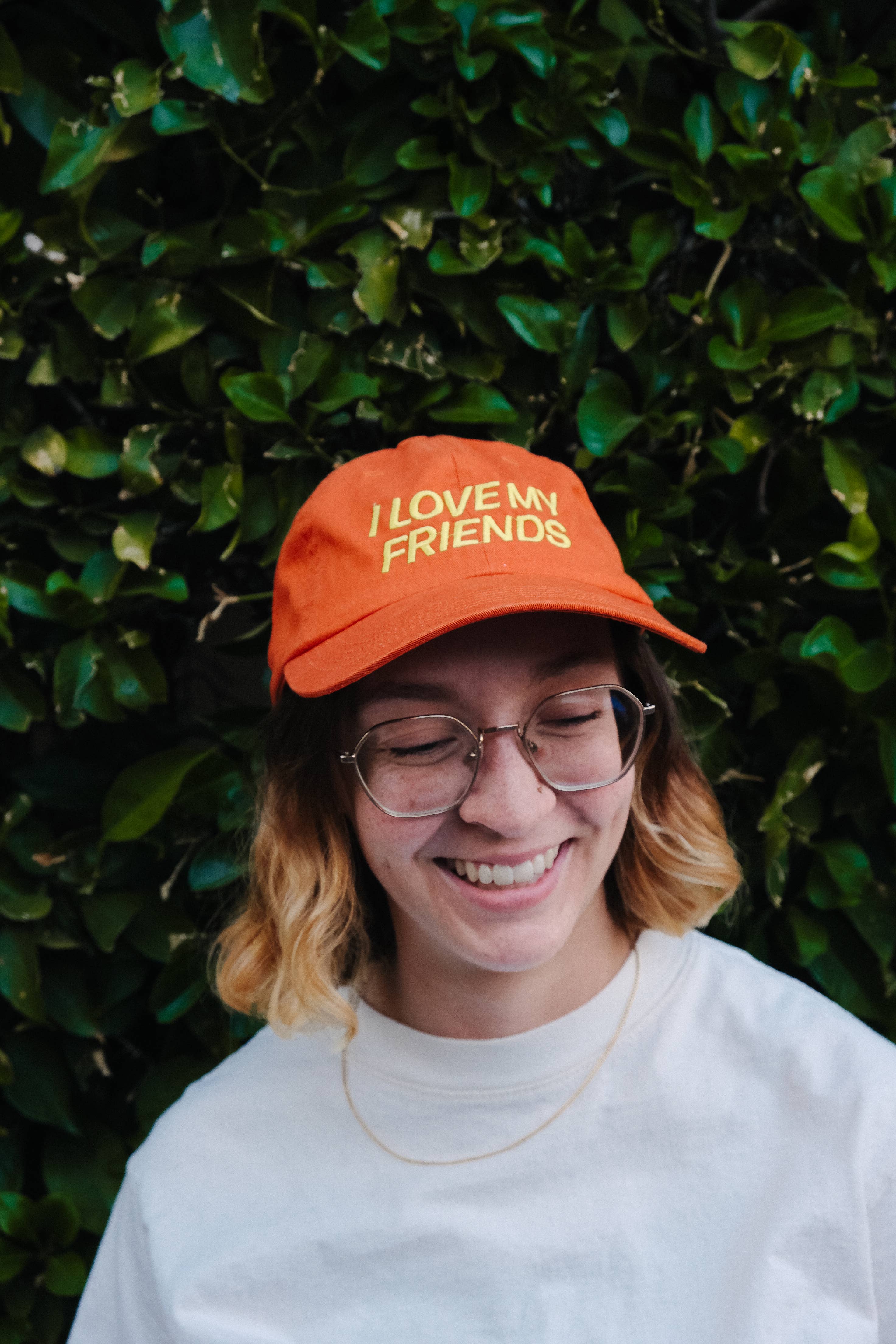 ‘I LOVE MY FRIENDS’ embroidered hat
