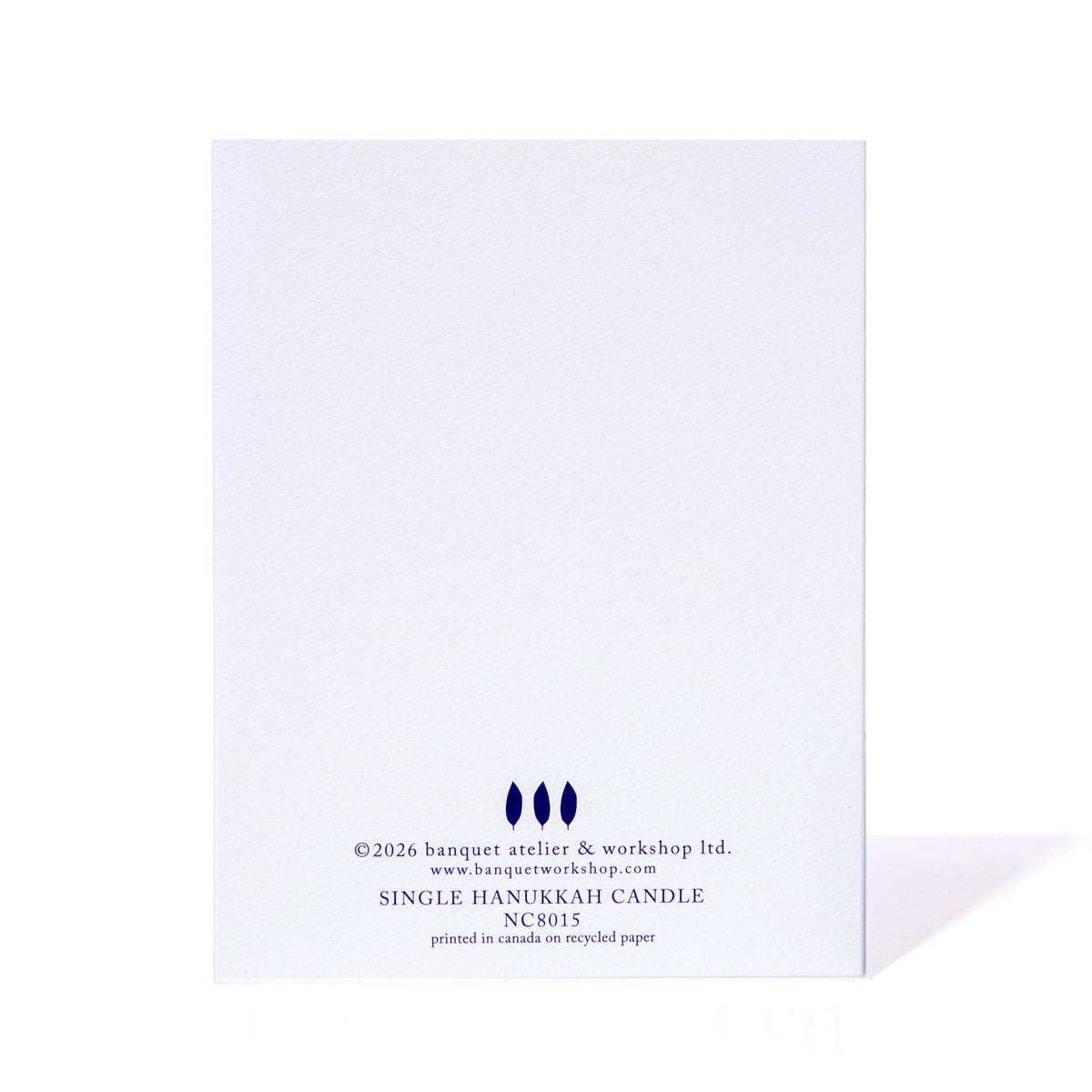 Single Hanukkah Candle Note Card