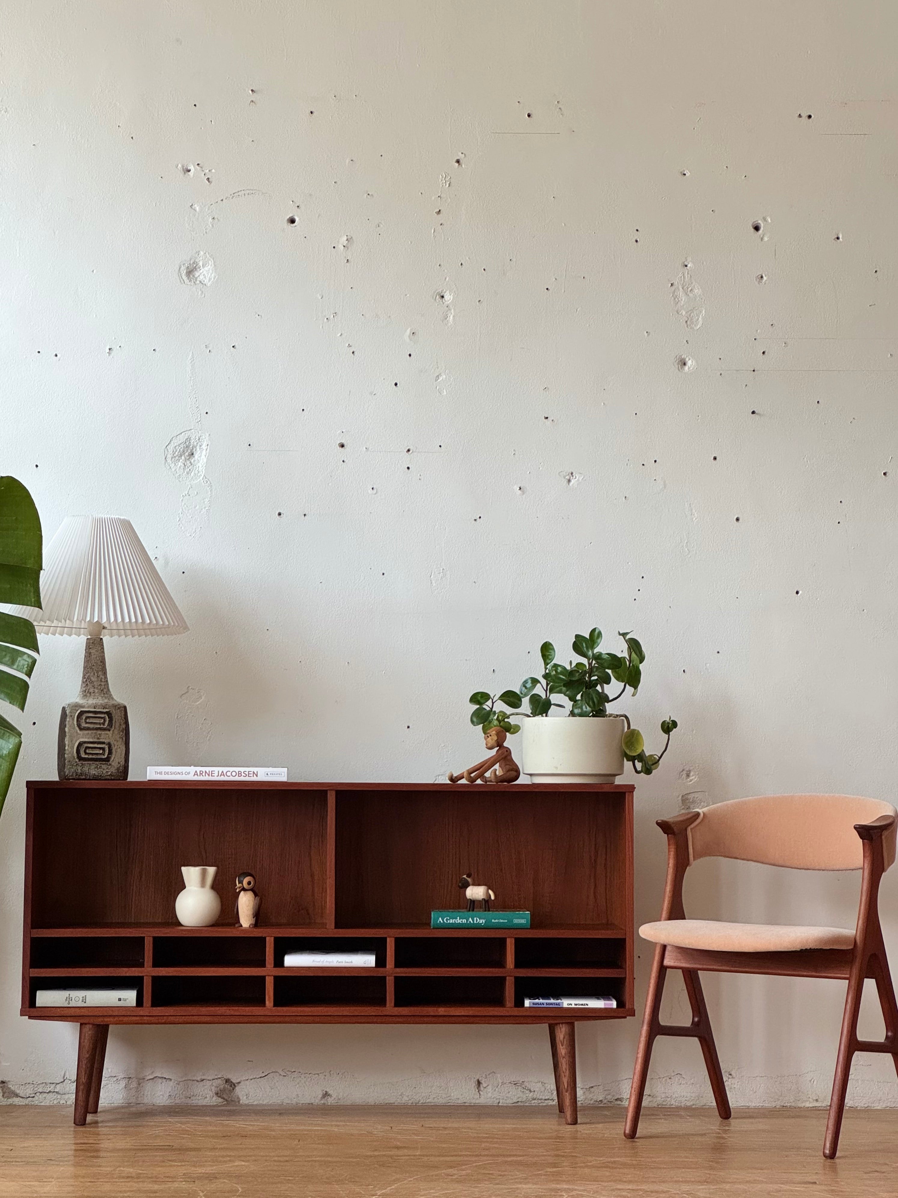 Low Danish Teak Bookcase #3397