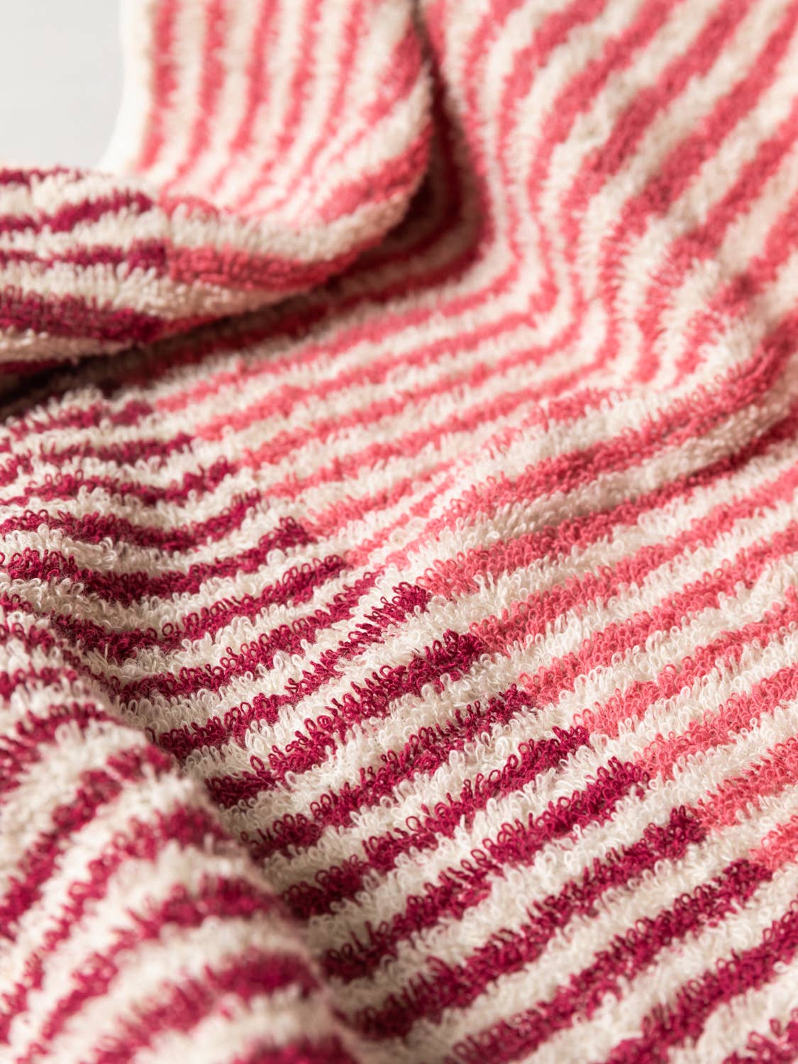 Hemp Stripe Towel - Pink