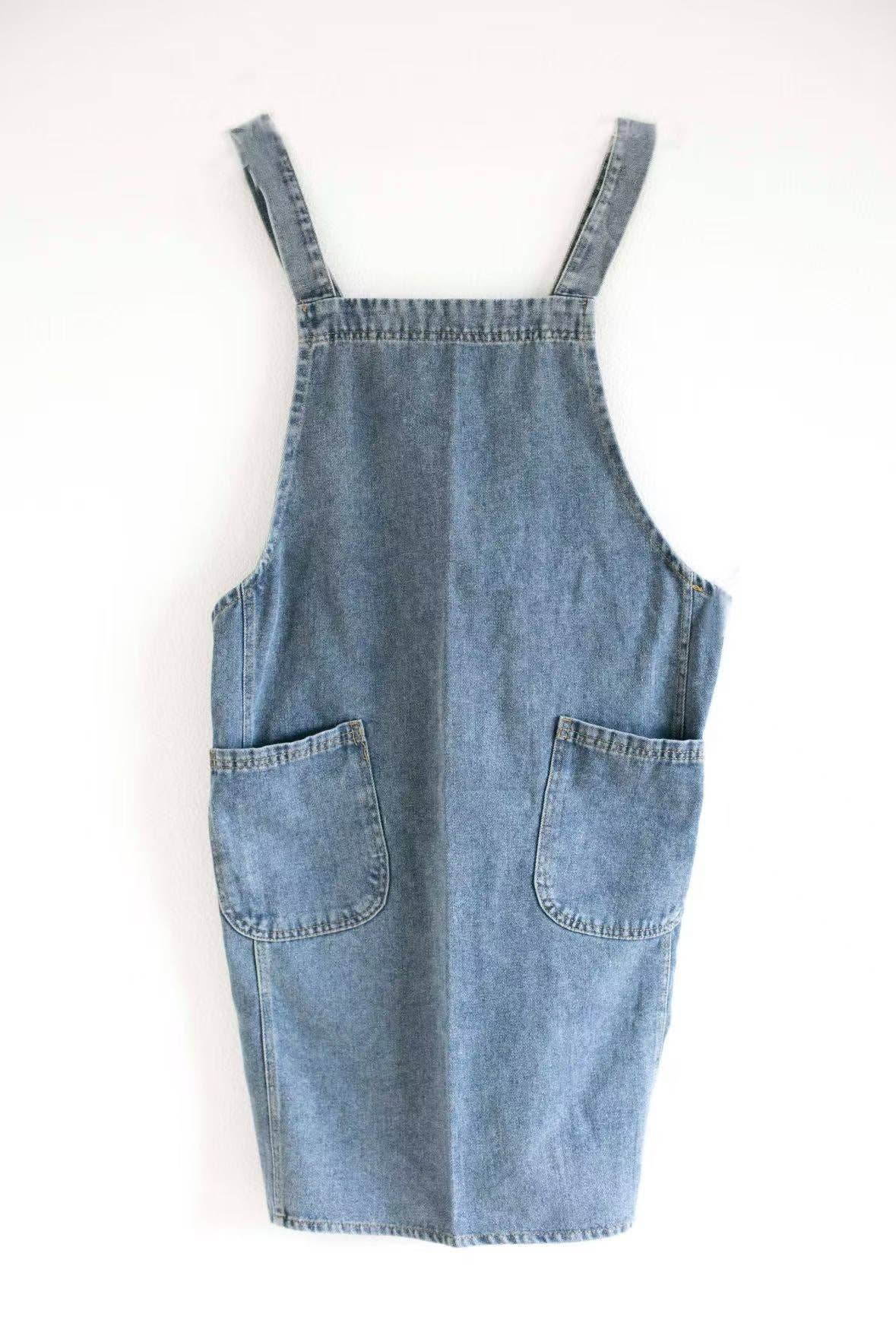 H-back Denim Apron: Dark