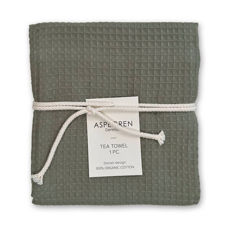 Tea Towel - 100% Organic Cotton - North - Olive: 50x70 cm