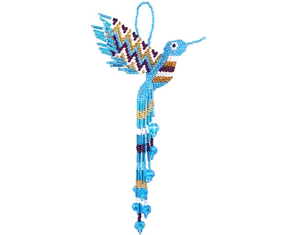 Beaded Hummingbird Seed Bead Ornament