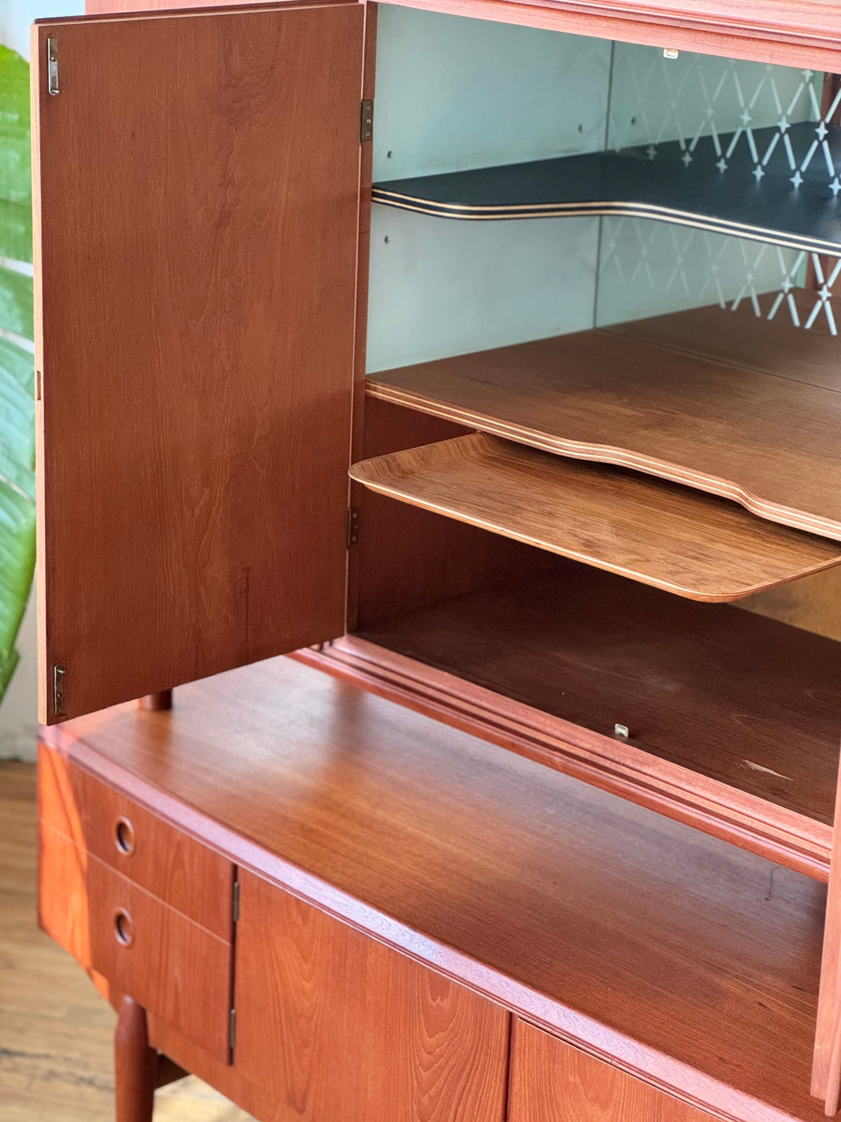 Danish Modern Highboard in Teak