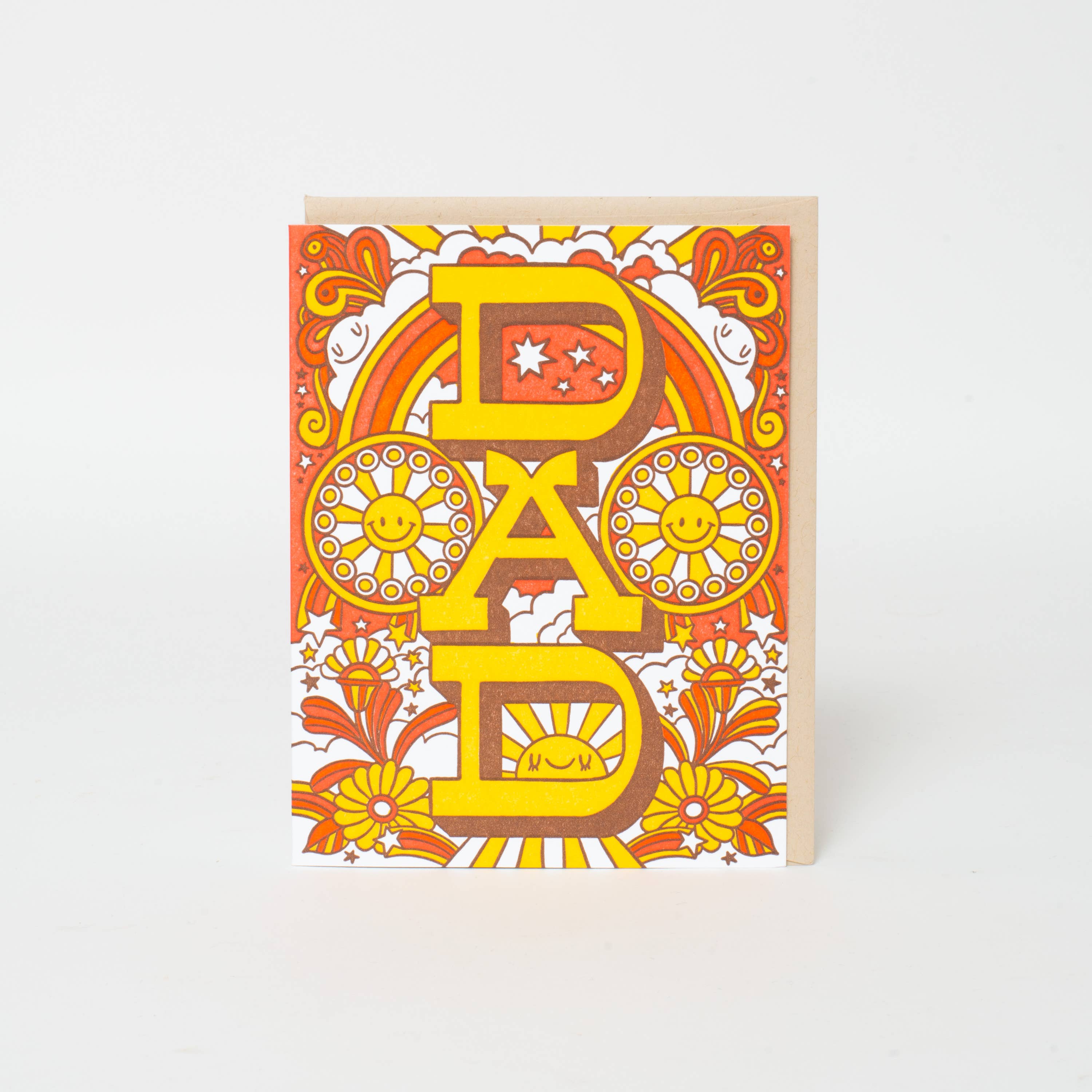 Groovy Dad Letterpress Greeting Card