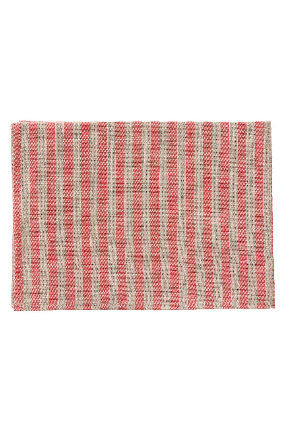 Linen Kitchen Cloth: Agnes Red Stripe