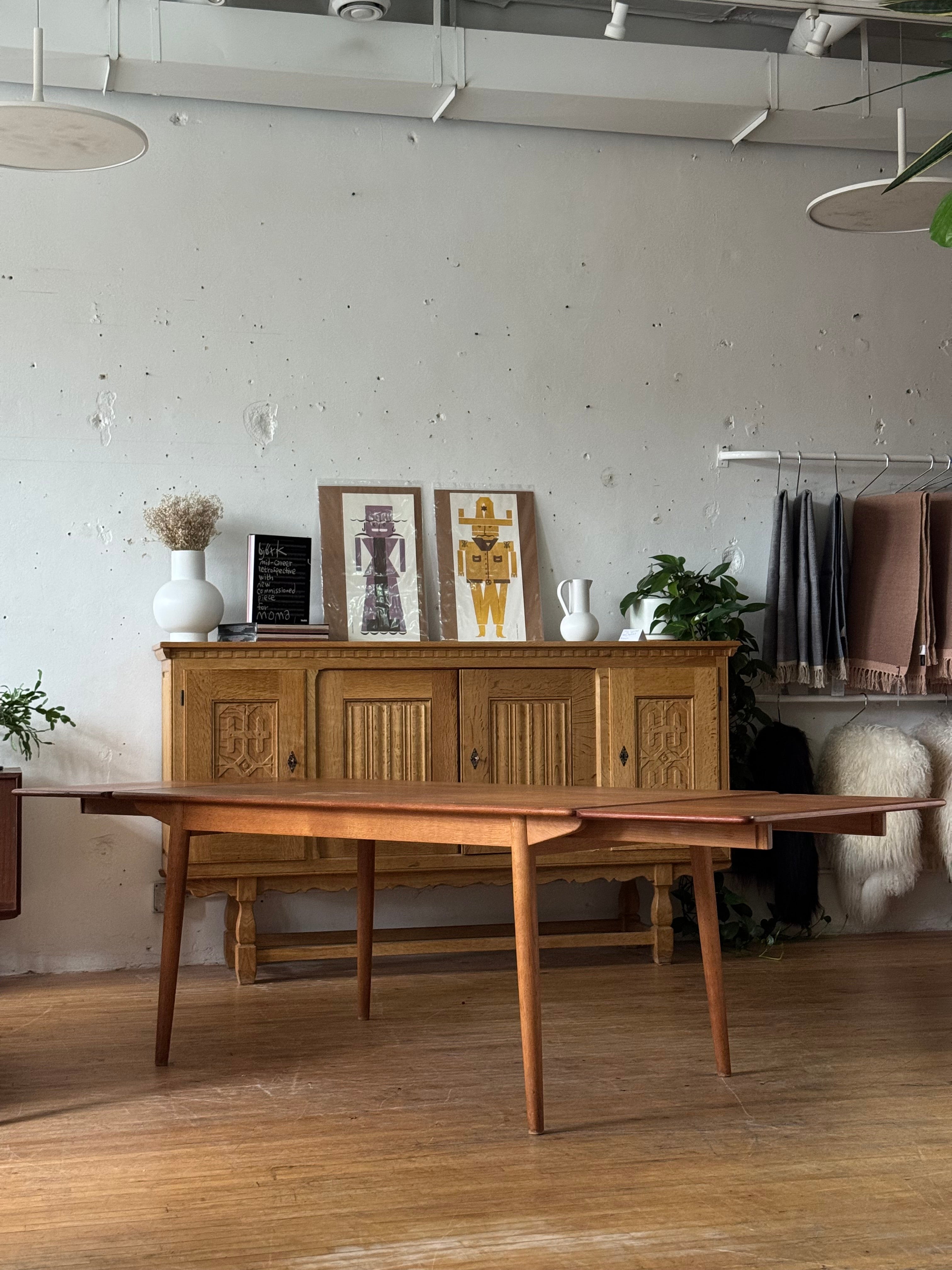 Teak & Oak Dining Table #2682