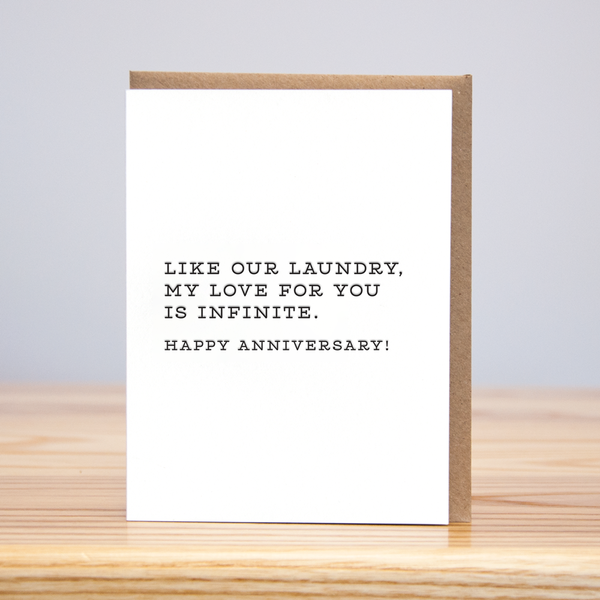 Infinite Laundry Anniversary Card