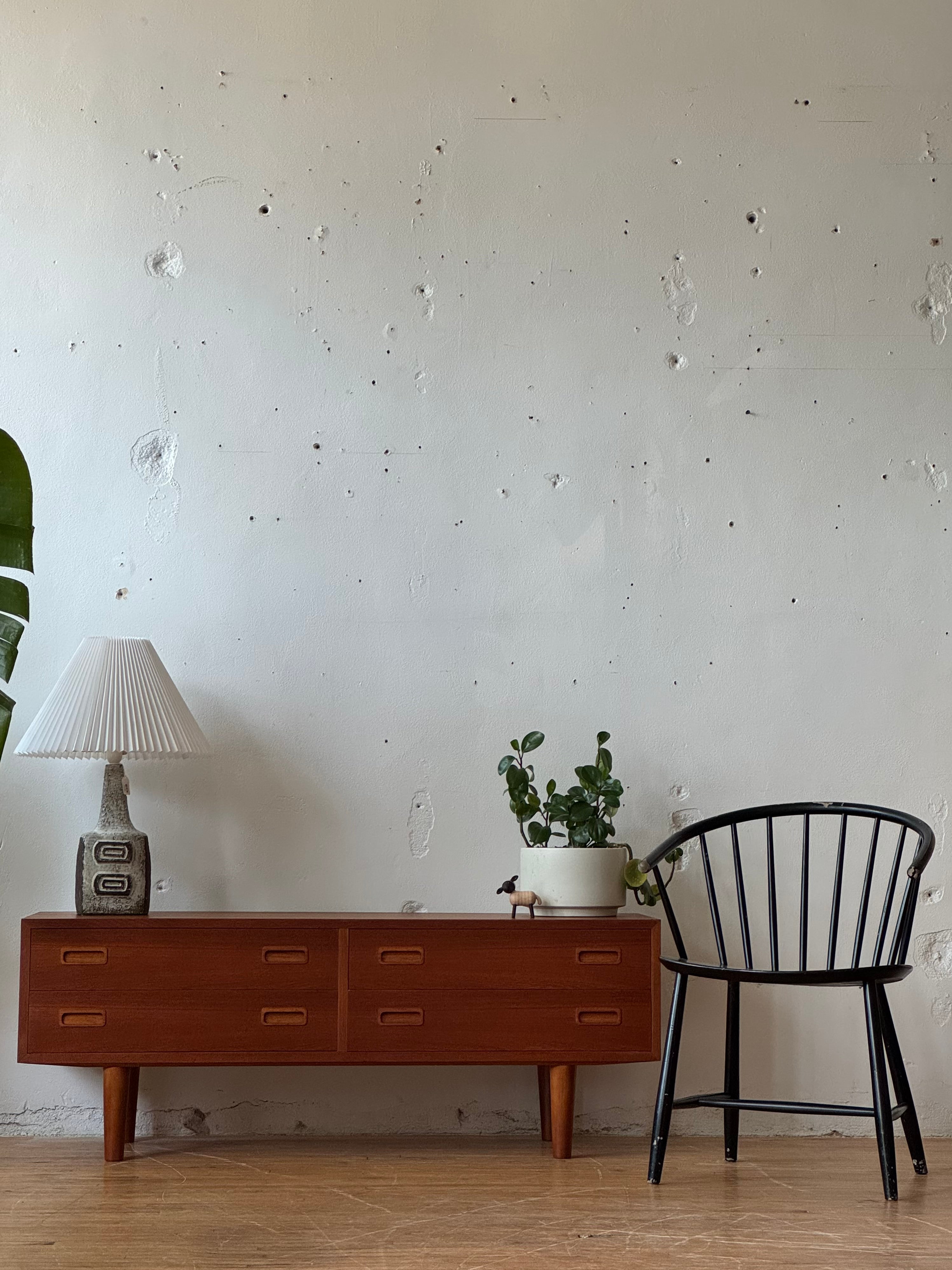 Danish Modern Low Chest of Drawers / Console in Teak By Carlo Jensen