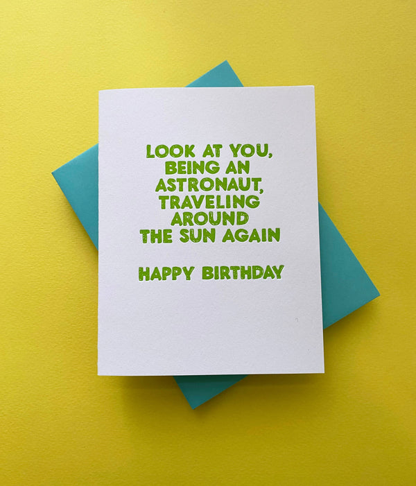 Astronaut Birthday Card