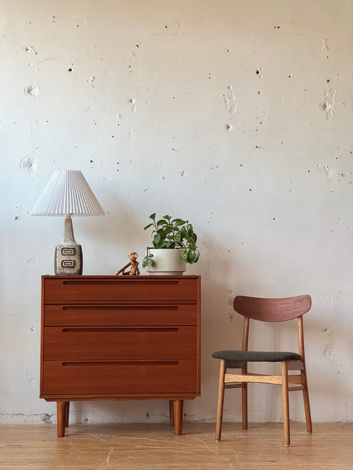 Danish Teak Chest of Drawers / Vanity by Nils Jonsson