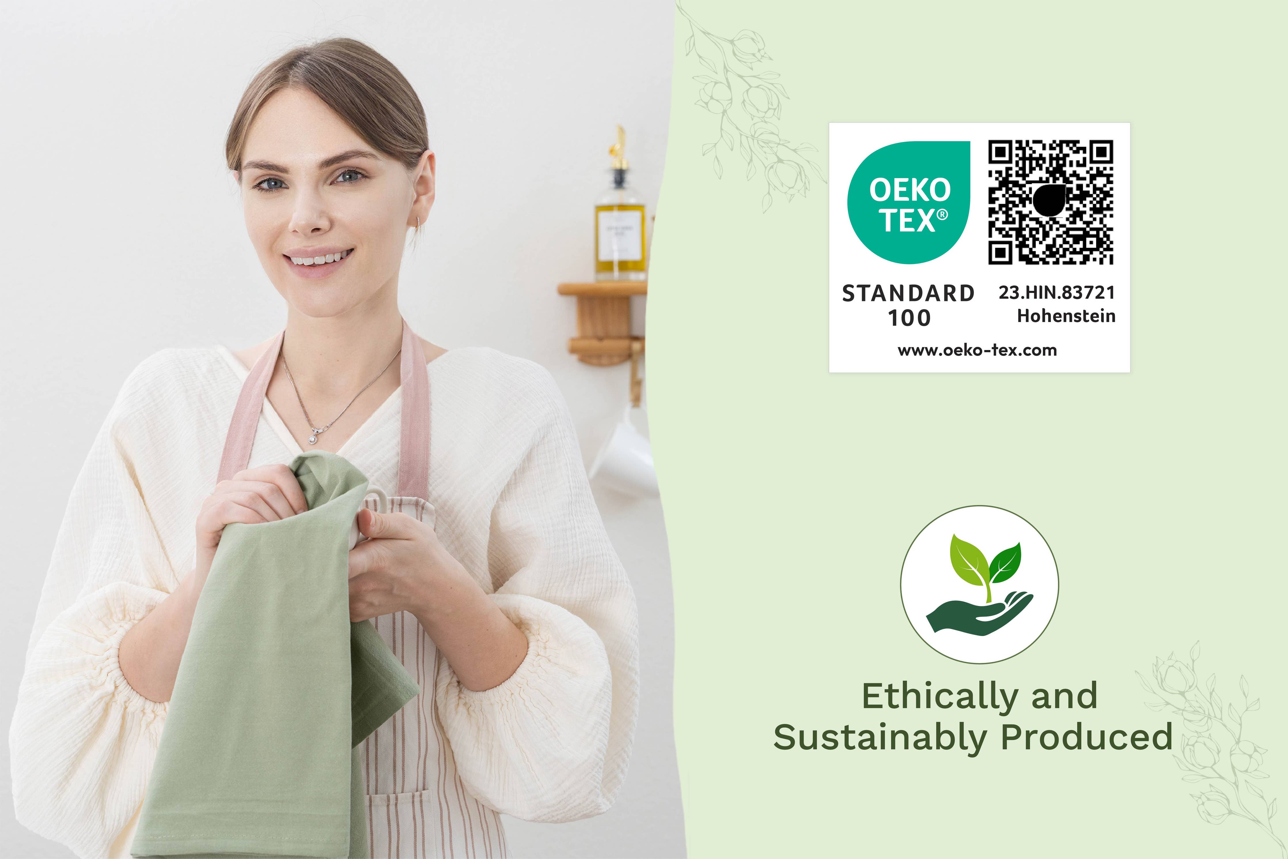 Natural Cotton Flour Sack Towels for Kitchen and Baking