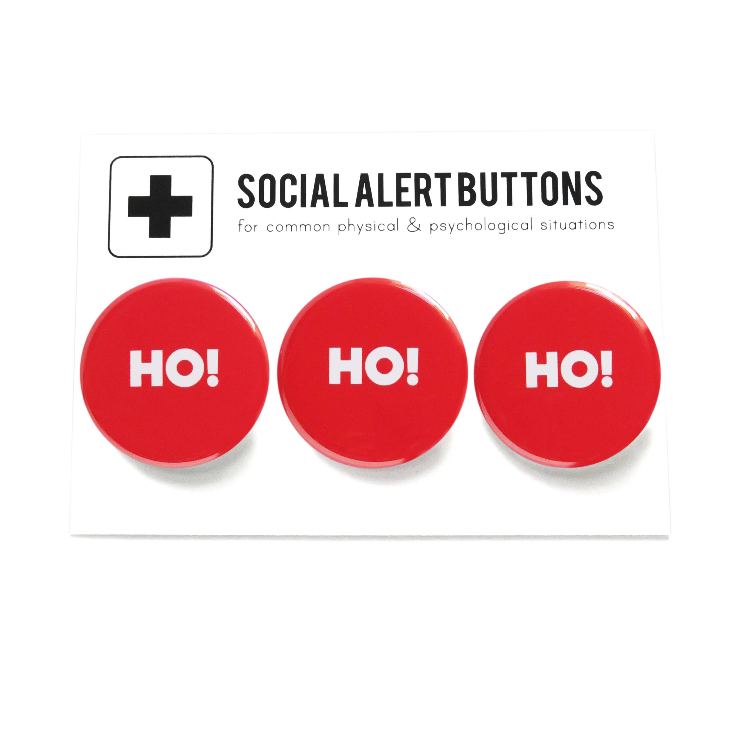 HO HO HO Santa Pins: 3-pack