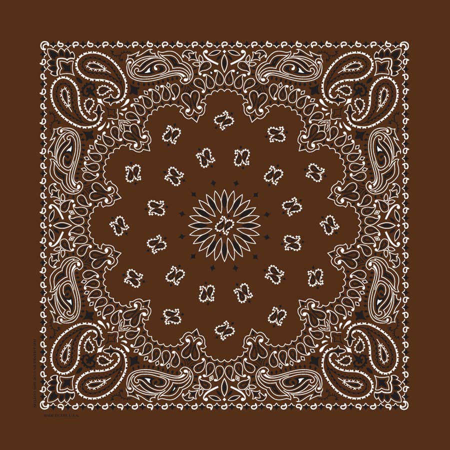Bandana - Cocoa Paisley