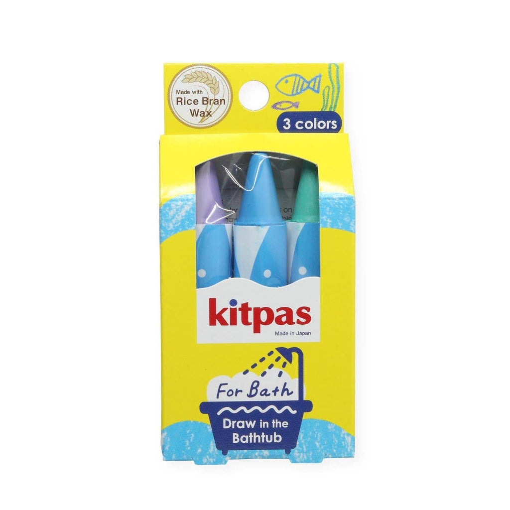 【Rice Wax】Kitpas Bath Crayons 3 colors - Fish