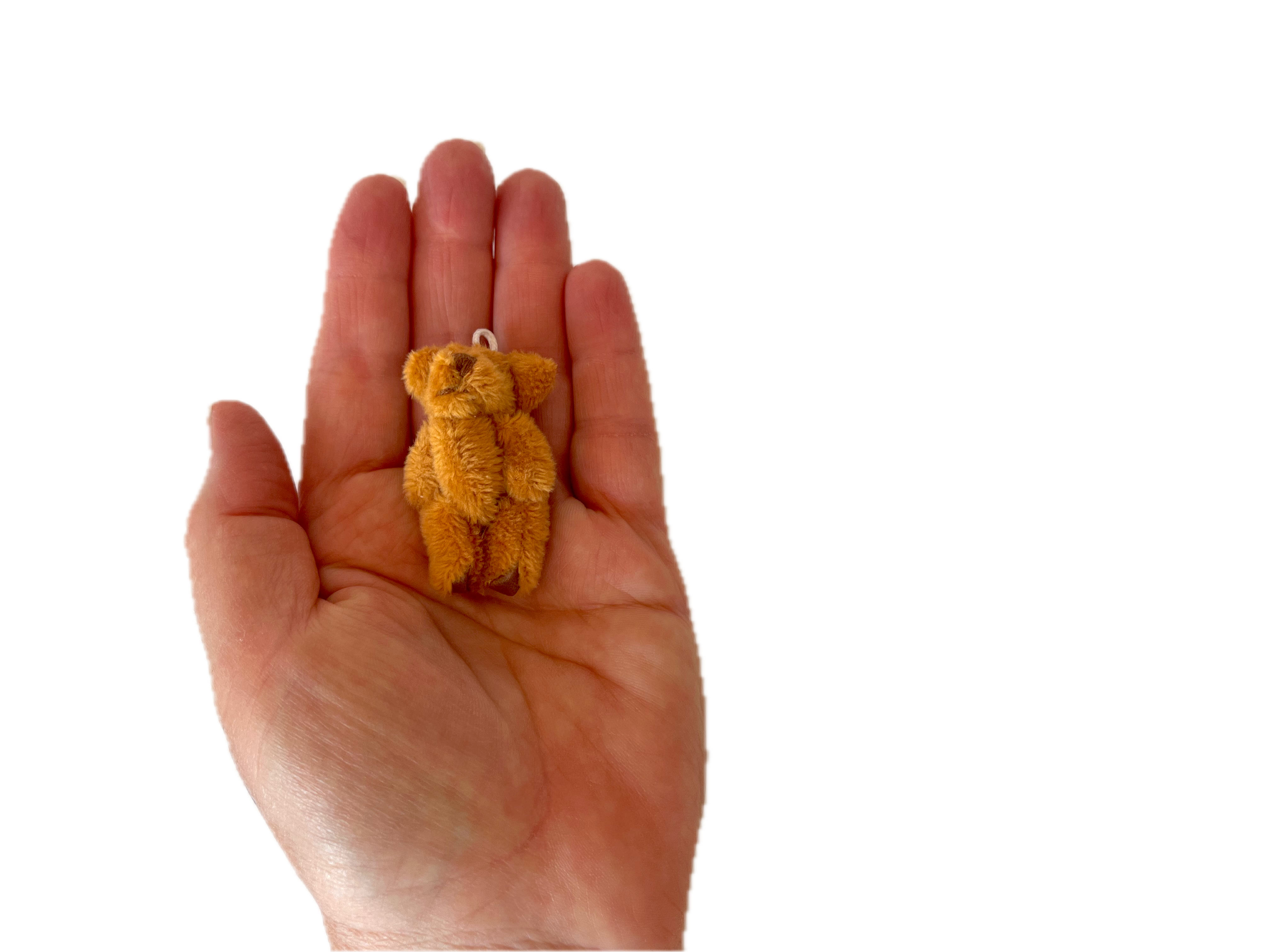 Tiny Soft Stuffed Ginger Teddy Bear  