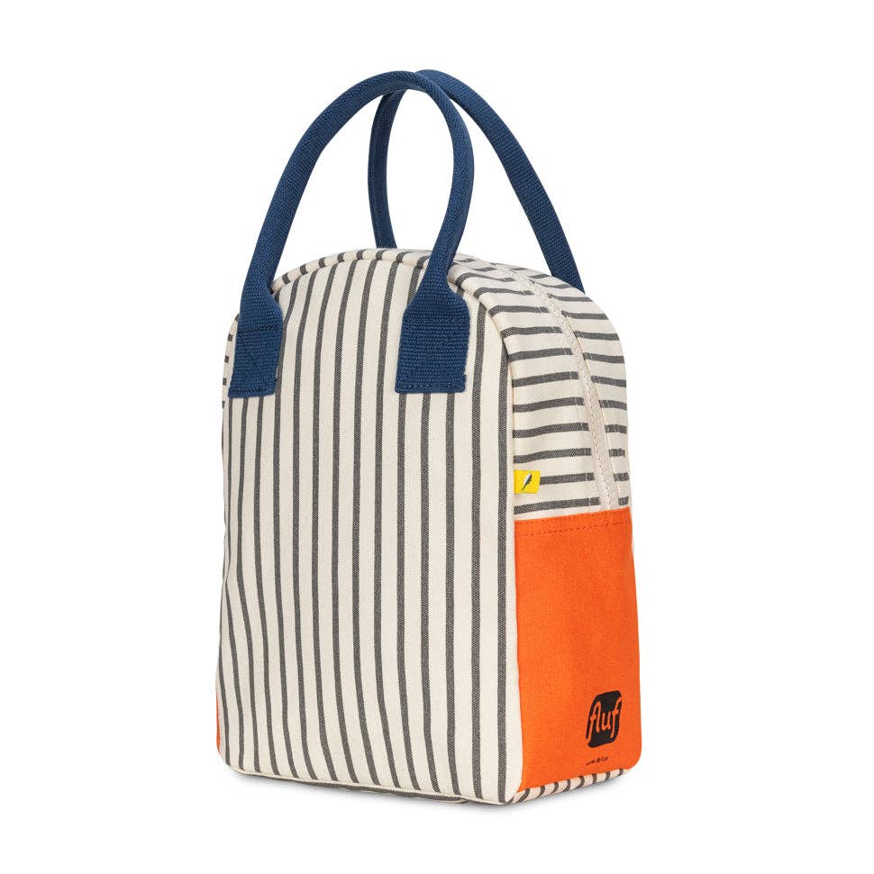 Pencil Stripe Nautical Zipper Lunch Bag