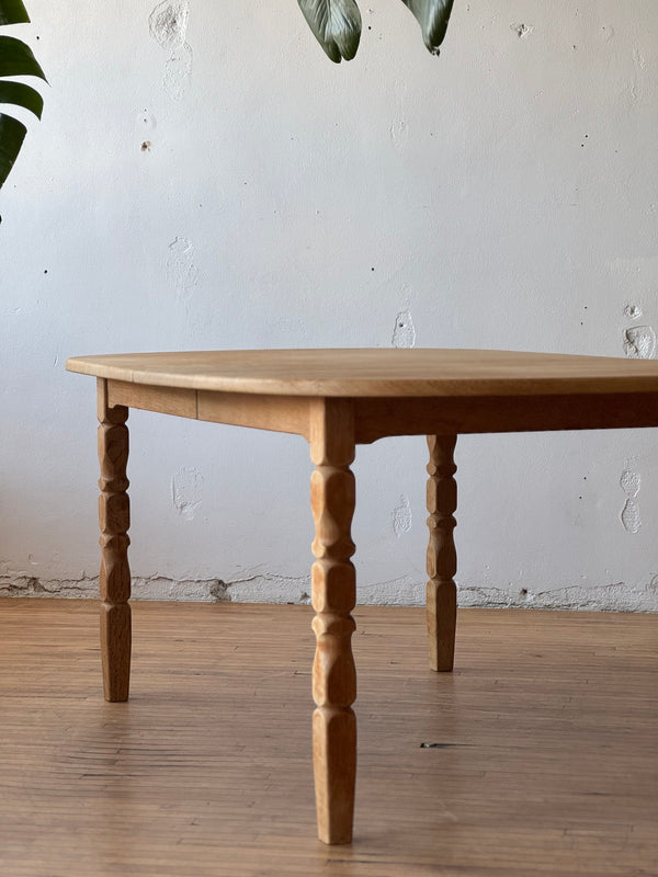 Danish Dining Table In Oak Designed By Henning Kjaernulf