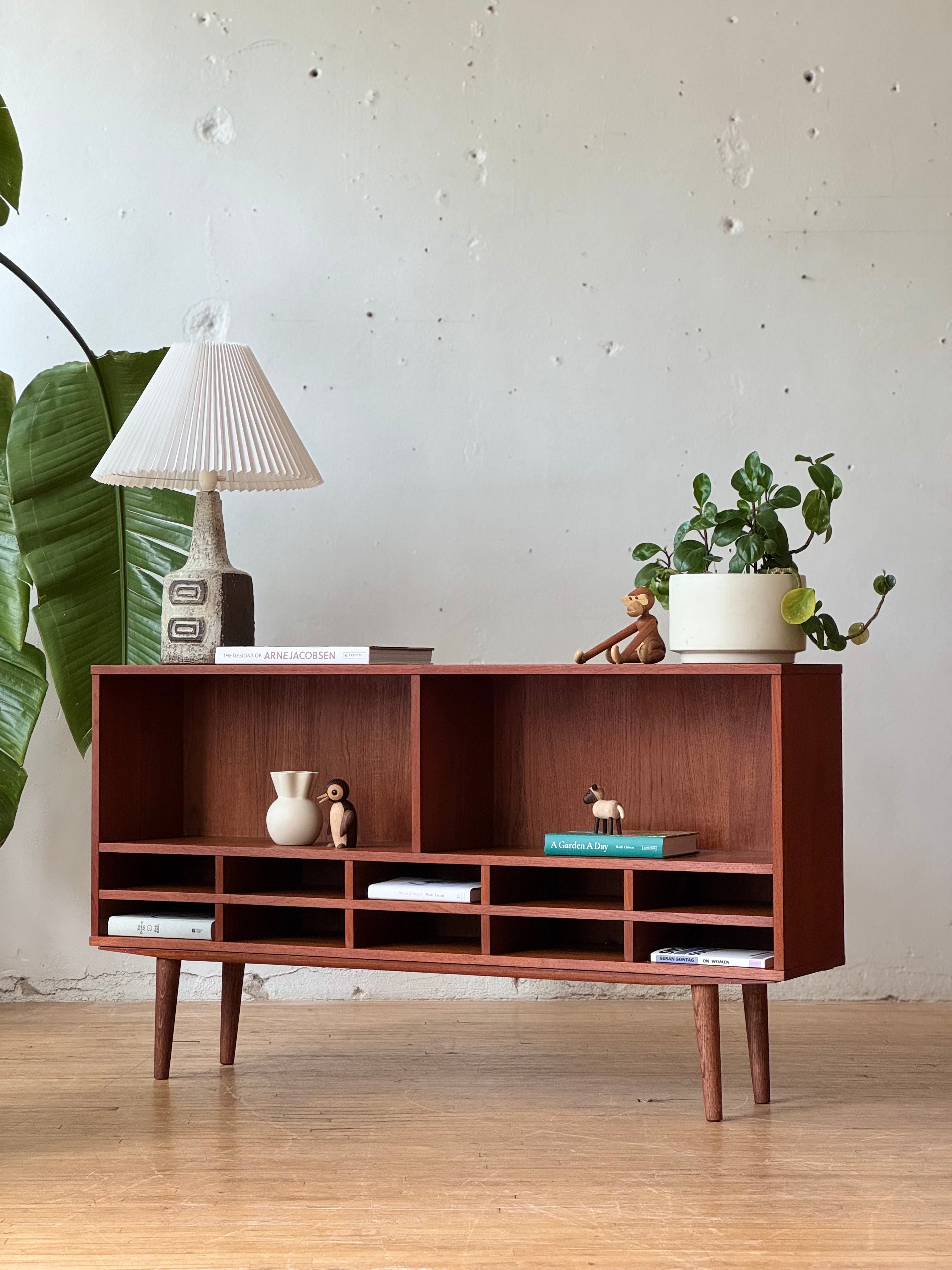 Low Danish Teak Bookcase #3397